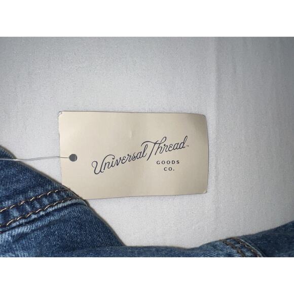 Universal Thread Romper Womens 6 Blue Denim Halter Button Front Medium Wash - Picture 3 of 8